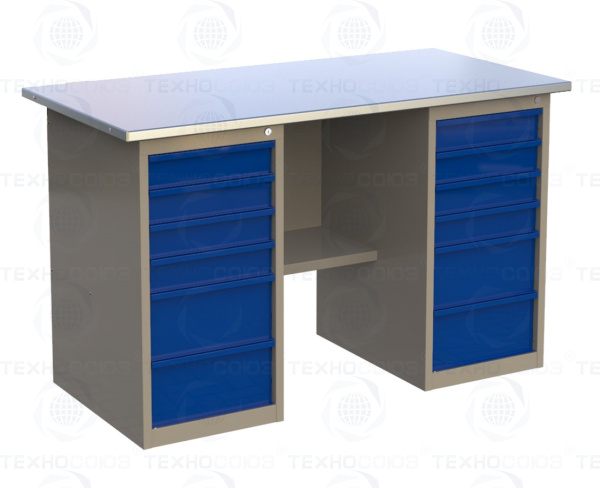 Верстак двухтумбовый 1400 ML6/ML6