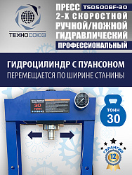Пресс гидравлический 30 тонн, TS0500BF-30
